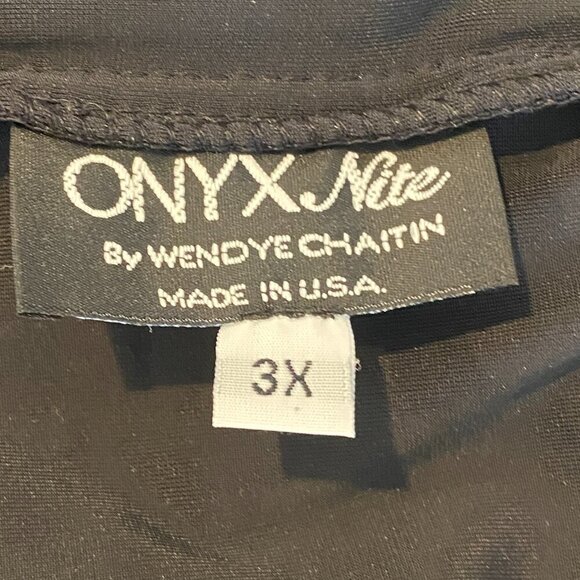 ONYX Nite by Wendye Chaitin Velvet Pull-On Black Skirt Plus Sz 3X #319L - Picture 5 of 6